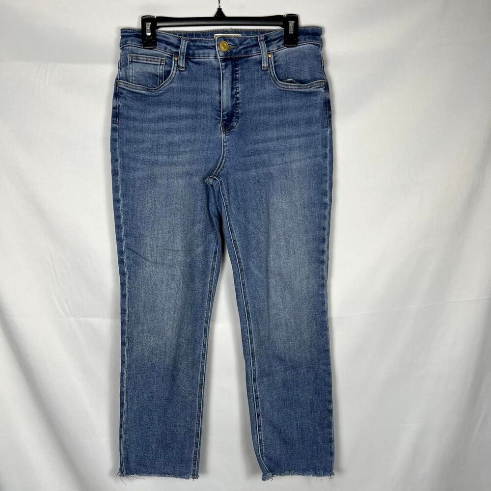 Modern‎ Uniform KUT From The Kloth High Rise Raw Hem Straight Jeans size 8